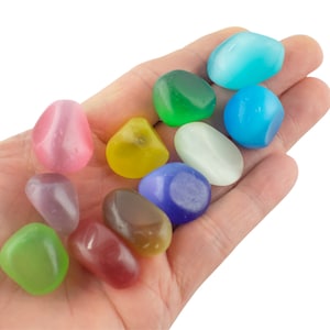 1 pc Cat&#39;s Eye Cats Eye Medium Large Tumbled Stone- 1 inch-1.5 inch