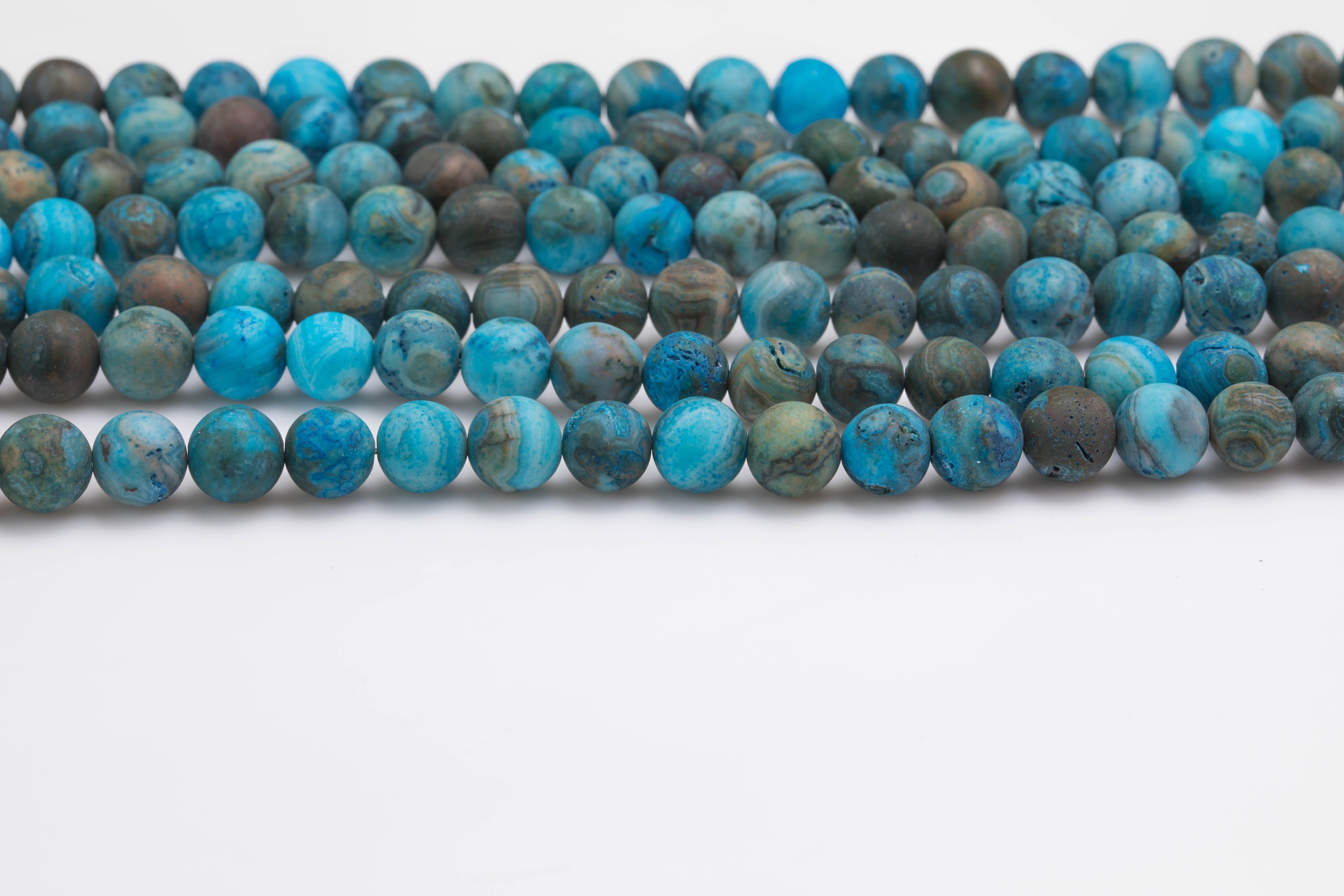 Naturale Neon Giada 8mm Perline Sciolte Fili Di Cristallo Agata Pietra Preziosa - 2