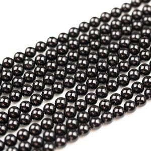 Onyx beads AAA grade black round beads, 3mm 4mm 6mm 8mm 10mm 12mm 14mm 16mm gem stone beads strand, genuine loose stone beads Full 15.5 image 5