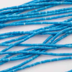 Magnesite Turquoise Heishi Discs Beads 1.5x2mm15.5&quot; Strand- Extra Fine