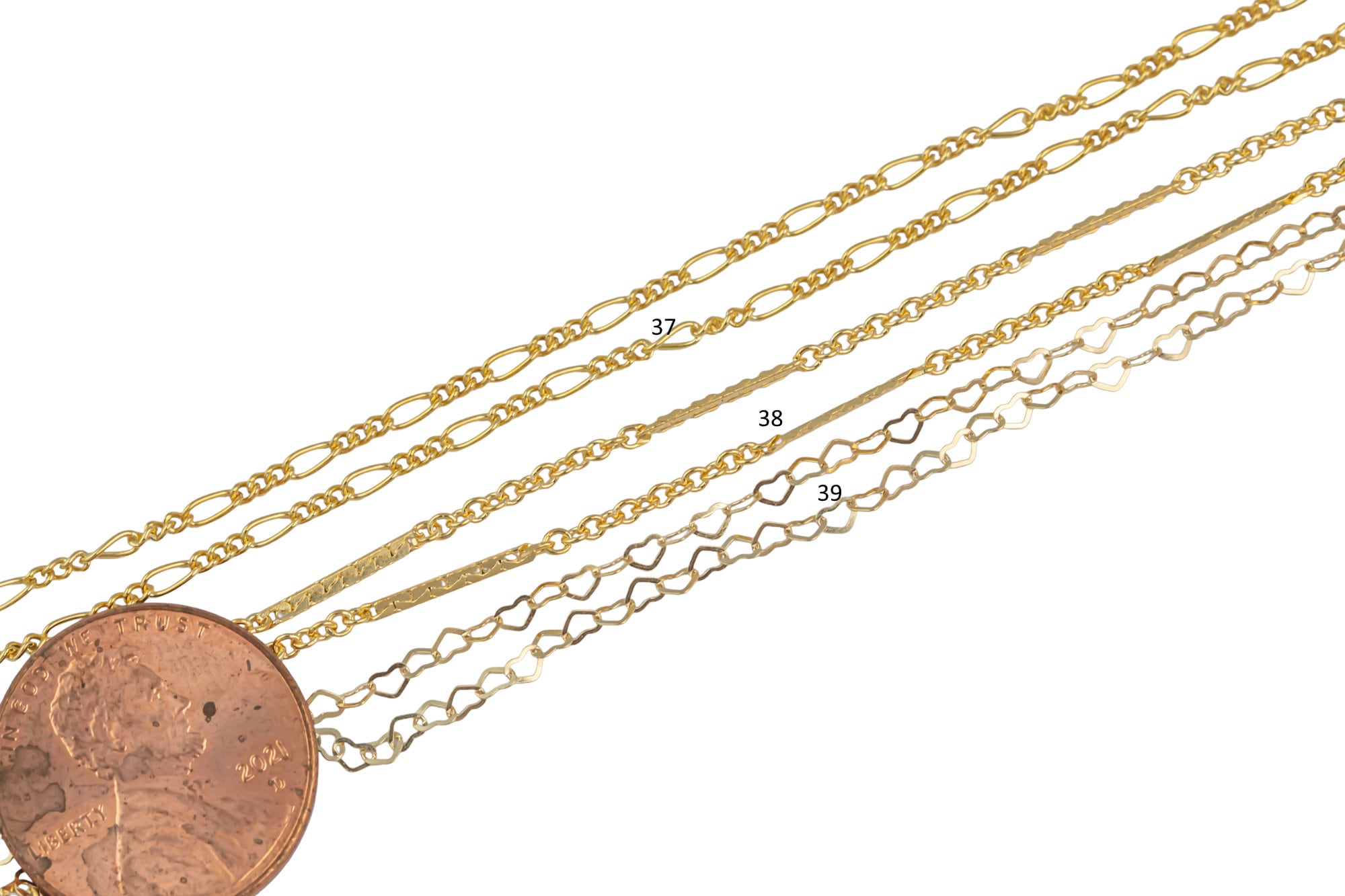 Gold Filled Chain by the Foot USA Made Wholesale Chain, Perfect for  Permanent Jewelry made in USA 