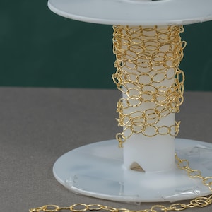 5.5mm Oval Chain Gold Fill Chain - Wholesale - By the Foot- 14/20 Permanent Jewelry Chain