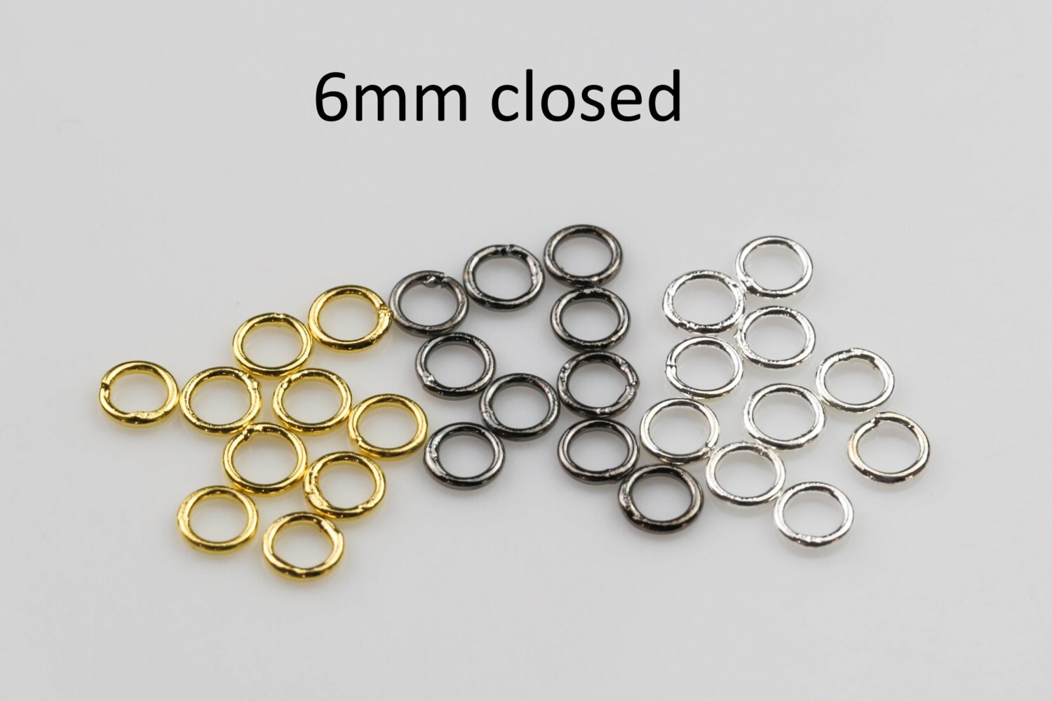 5mm 6mm CLOSED JUMP RINGS Saudered Jump Rings Silver Etsy