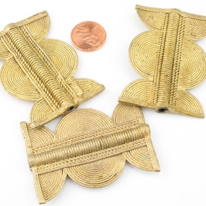 Auténtica moneda africana etíope de latón plano de gran tamaño (45 x 60 mm), 1 unidad por pedido.