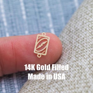 Reverse Card Connector - 14Kt Gold Filled oder Sterling Silber - Armband oder Halskette - Permanentschmuck