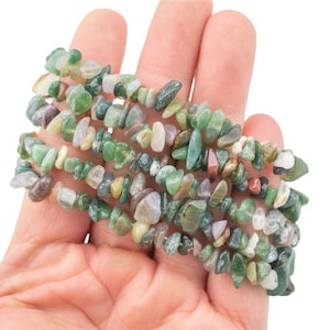 Indian Agate Stretchy String Bracelet Natural Gemstone Crystal Bracelets Handmade Jewelry Bracelet Crystal Bracelet
