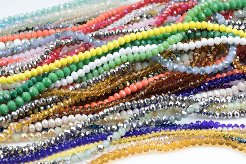 BULK CRYSTALS MIX Bag Beautiful High Quality Crystal Beads By the Pound 1lb to 2lb bags 3mm 4mm 6mm 8mm 10mm Wholesale Bulk Mix grab bag image 5