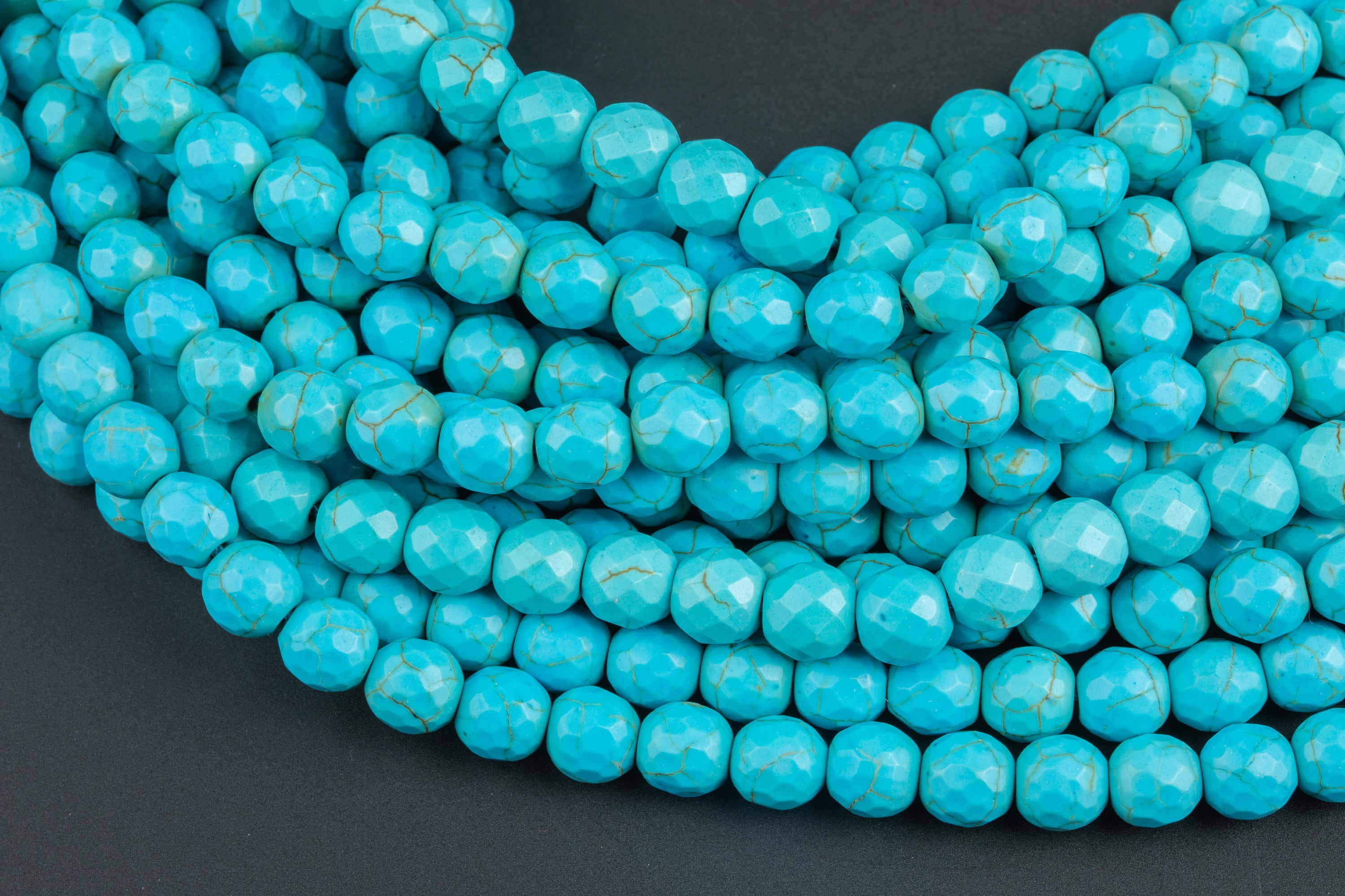 ★87MM★ Mmlg MM EMB HFT TURQUOISE BLUE Blue Mosaic Magnesite Turquoise 25mm 8pcs Oval Gemstone