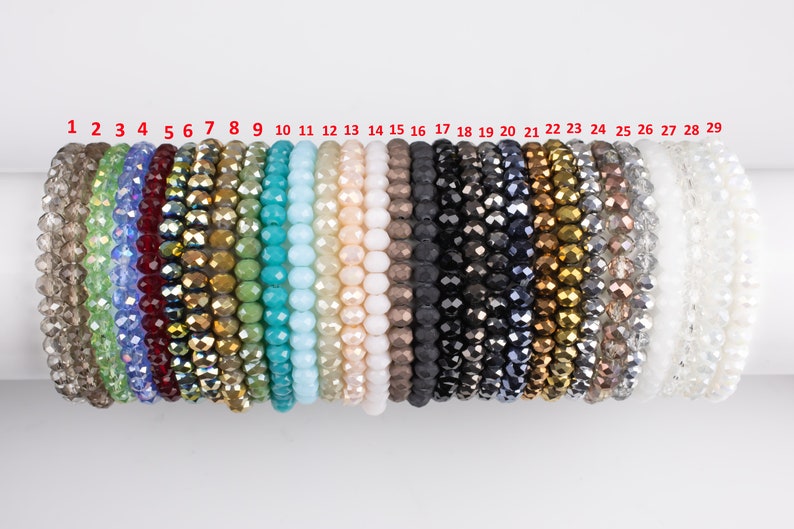 6mm Stackable Crystal Elastic Bracelets Handmade With High Etsy