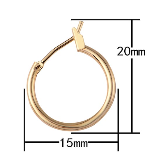 Orecchini Da Donna Riempiti In Oro 14k | Set Di Abbracci, Borchie E - Foto 3
