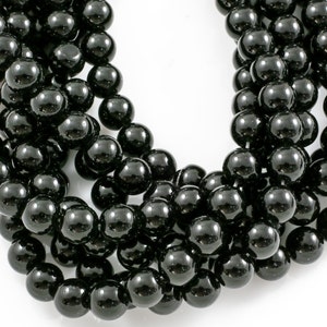 Onyx beads AAA grade black round beads, 3mm 4mm 6mm 8mm 10mm 12mm 14mm 16mm gem stone beads strand, genuine loose stone beads Full 15.5 image 6