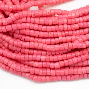 Pink Bamboo Coral Free Form Heishi High Quality 6mm Full Strand 16&quot; Gemstone Beads