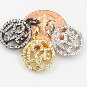 Love CZ Pave 12mm Charm