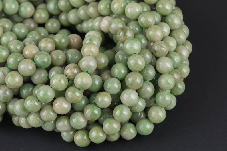 Natural Rare Pale African Apple Green Jade Beads 4mm 6mm 8mm 10mm Round Beads 15.5 Strand Gemstone Beads