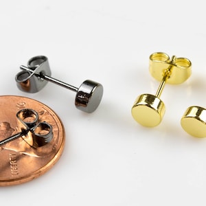 Earring stud-Gold or Gunmetal- 4 pieces per order