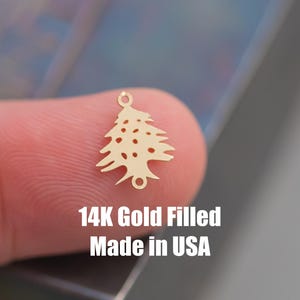 Cedar Tree 14Kt Gold Filled oder Sterling Cross Connectors Armband oder Halskette Permanent Schmuck