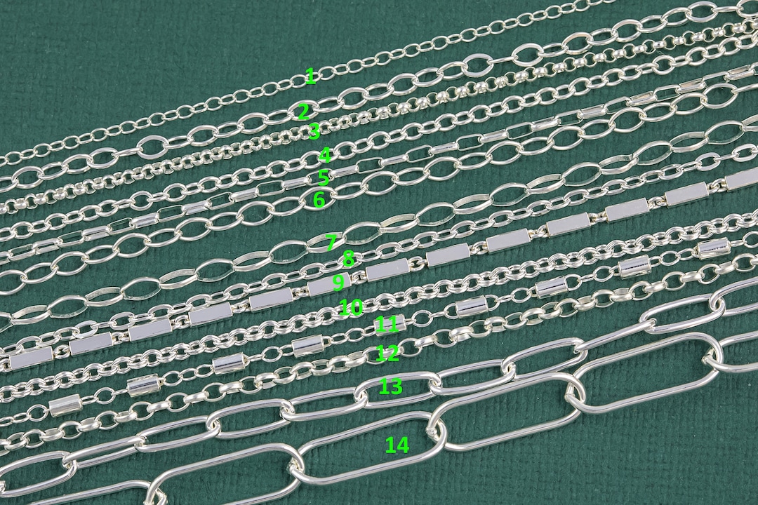 Sterling Silver Chain USA Made Paperclip Chains Satellite