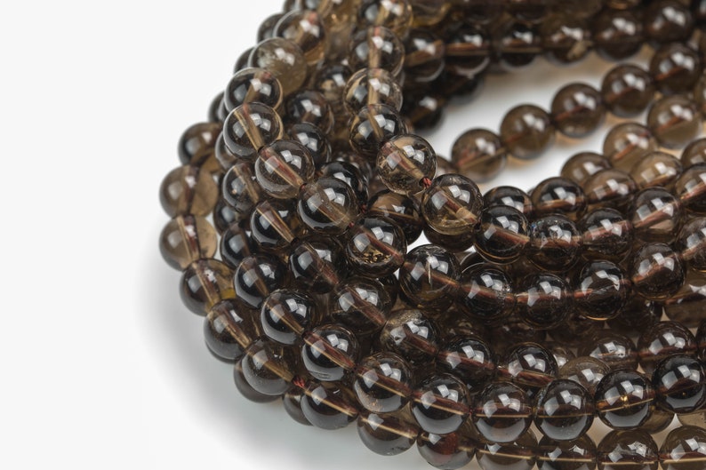 Natural Smokey Quartz Beads Round Full Strand 4mm 6mm - Etsy