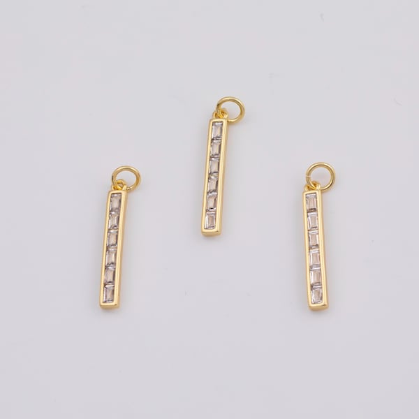 18K goud, zilver, PVD, diamanten hanger - bestand tegen verkleuring