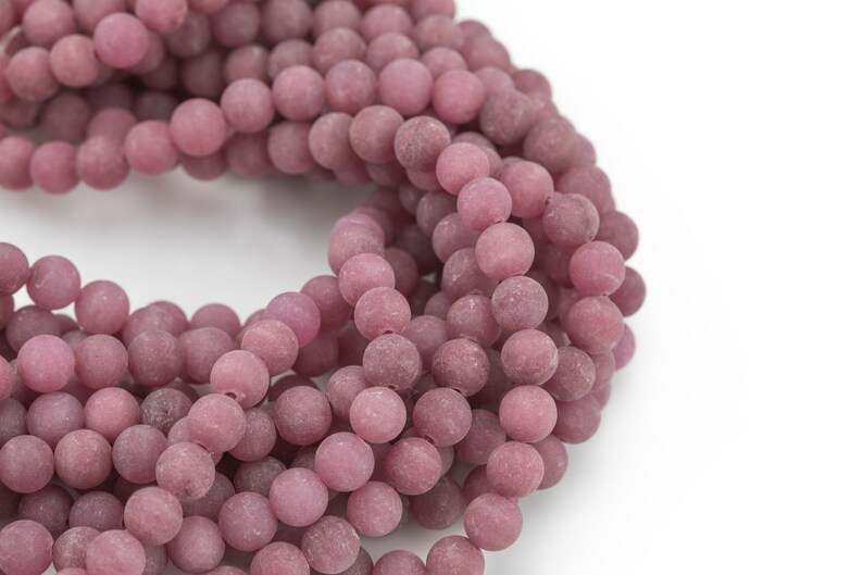10mm 8mm 12mm -Full Strand 15.5 inch Strand 6mm Strawberry Sorbet High Quality in Matte Round