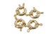 4 pcs Gold  Sailor's Clasp, Large Spring Ring Include Loops 11mm and 13mm, Bracelet Findings- 4 pcs per order/pack 