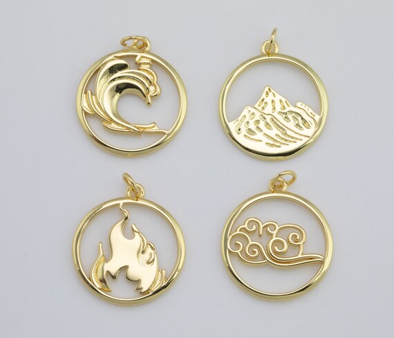 Dainty 24K Gold Filled Charms Element 