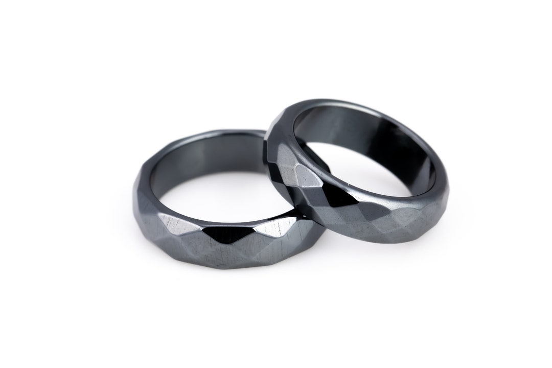 Hermite Rings Hematite Ring Hematite Ring Hematite Rings Basic Ring Band Hematite ...