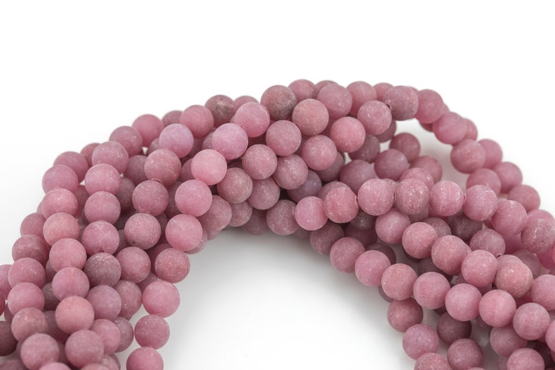 10mm 8mm 12mm -Full Strand 15.5 inch Strand 6mm Strawberry Sorbet High Quality in Matte Round