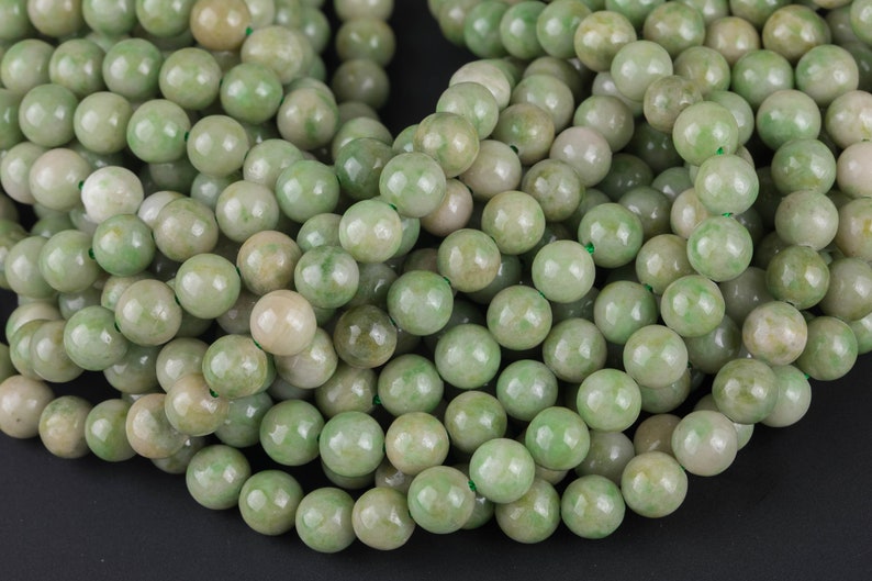 Natural Rare Pale African Apple Green Jade Beads 4mm 6mm 8mm 10mm Round Beads 15.5 Strand Gemstone Beads