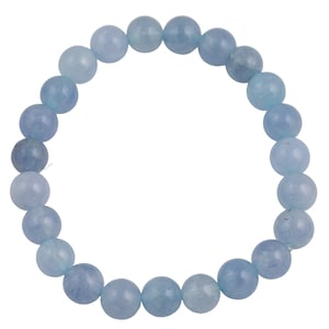Aquamarine Jade Bracelet Stretchy String Bracelet Natural Gemstone Crystal Bracelets Pre-charged Handmade Jewelry Bracelet Crystal Bracelet