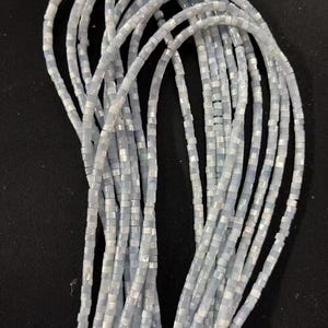 Pale Blue Pastel Mother of Pearl 4mm Heishi Beads 15.5" Strand Shell Beads