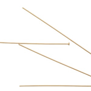 Gold Filled Head Pin Headpins - 24 Ga- 14/20 Gold Filled- USA Product-1.5 Inches- 10 pieces per order