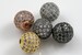 CZ Micro Pave Round Ball Bead, Cubic Zirconia Pave Beads, Rhodium Gunmetal Gold Silver Shamballa Ball beads CZ Space Beads 6mm 8mm 10mm 12mm 