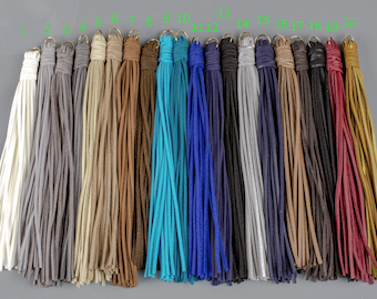 2 Pcs-- Suede TASSEL Tassles High Quality 7.5 inches Extra long  and Thick