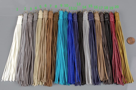 2 Pcs-- Suede TASSEL Tassles High Quality 7.5 inches Extra long  and Thick