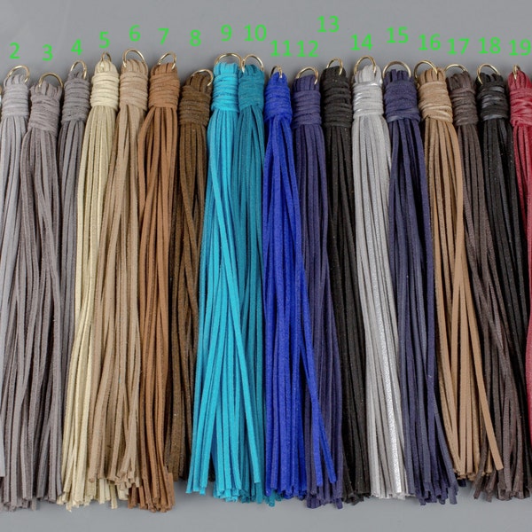 2 Pcs-- Suede TASSEL Tassles High Quality 7.5 inches Extra long  and Thick