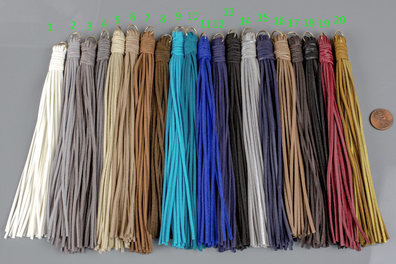 2 Pcs- Suede TASSEL Tassles High Quality 7.5 inches Extra long and Thick