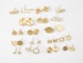 8pcs Matte Gold Earring Earrings stud findings High Quality Matte Gold Plating 8pcs/4 pairs 
