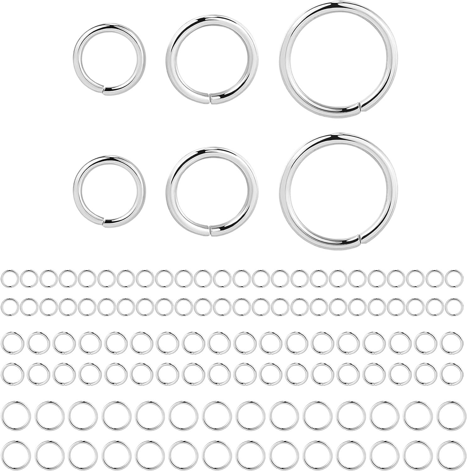 925 Sterling Silver Jump Rings 22 Gauge 22 Ga - 925 SS Made in USA - 3 ...