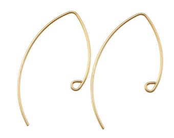 1 Pair Gold Filled Marquee Earwires 15*35mm - 14/20 Gold Filled- USA Product