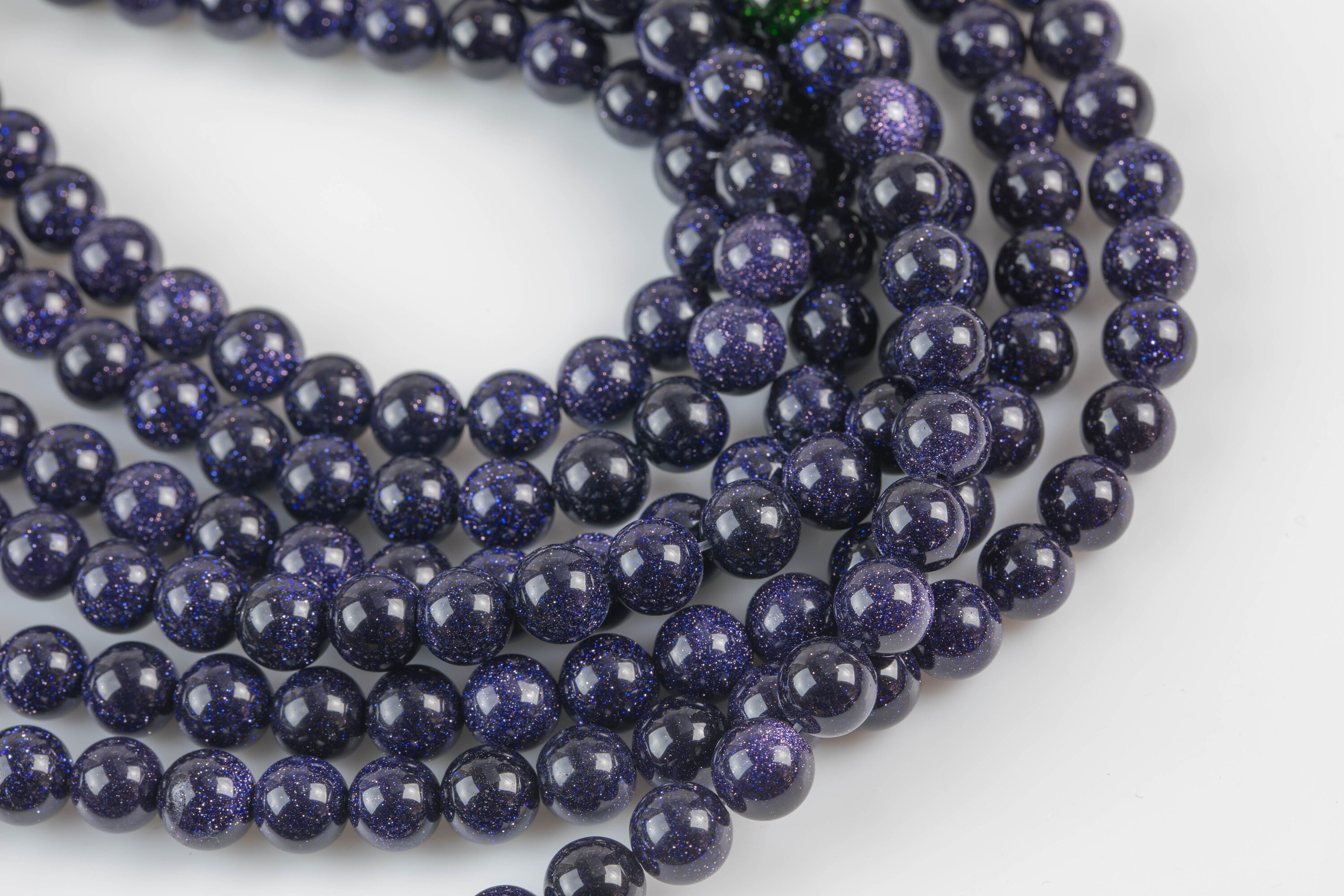 8mm Round Sparkling Blue Goldstone Gemstone Beads 48 Beads 8mm Round Sparkling Blue Goldstone Gemstone Beads 48 Beads