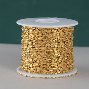 Gold Filled Satellite  Round Tubed Chain, Wholesale, USA Made, Chain by foot Permanent Jewelry Chain
