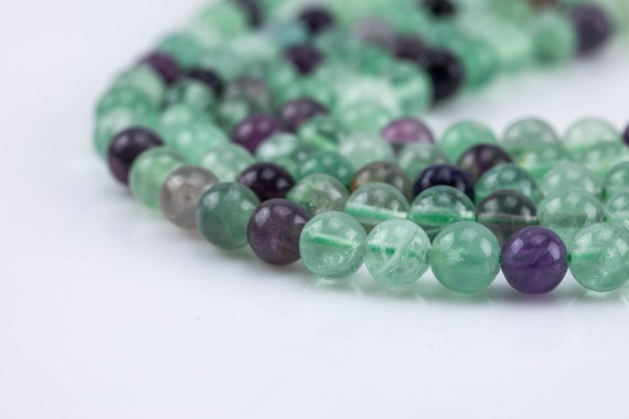 Natürliche 10mm Multicolor Fluorit Perlen Edelstein Halskette Armbänder Ohrringe 