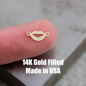 Kussmund Stecker - 14Kt Gold Filled Sterling Silber - Stecker - Permanent Schmuck Versorgung