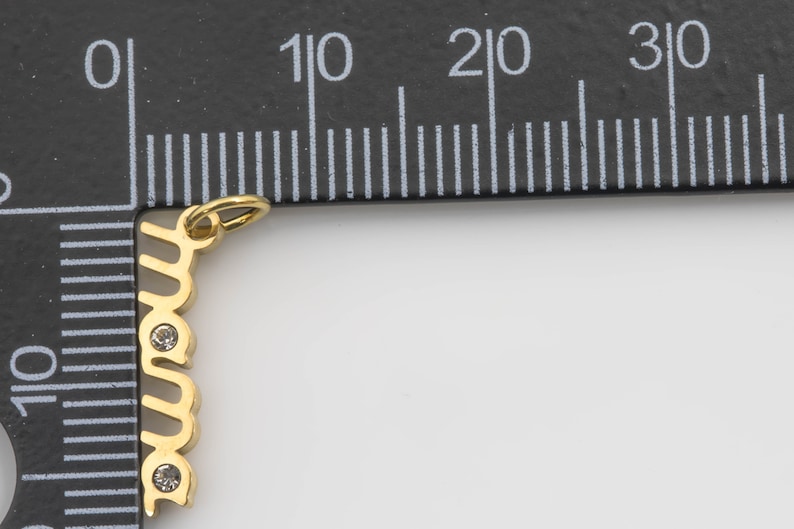 3x17mm 2 PIECES 2pc 18kt gold Filled Mama Micro Pave Charm for Mother day Gift Bracelet Necklace Earring Component