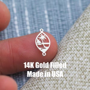 Guam Siegel Stecker - 14Kt Gold Filled oder Sterling Silber - Armband oder Halskette - Permanent Schmuck Versorgung