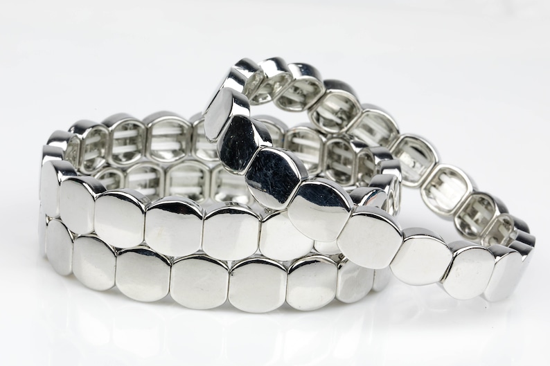 Wholesale Pricing Enamel Tile Beads-10mm Large Tila Tile Stretchy Bracelet 7.5