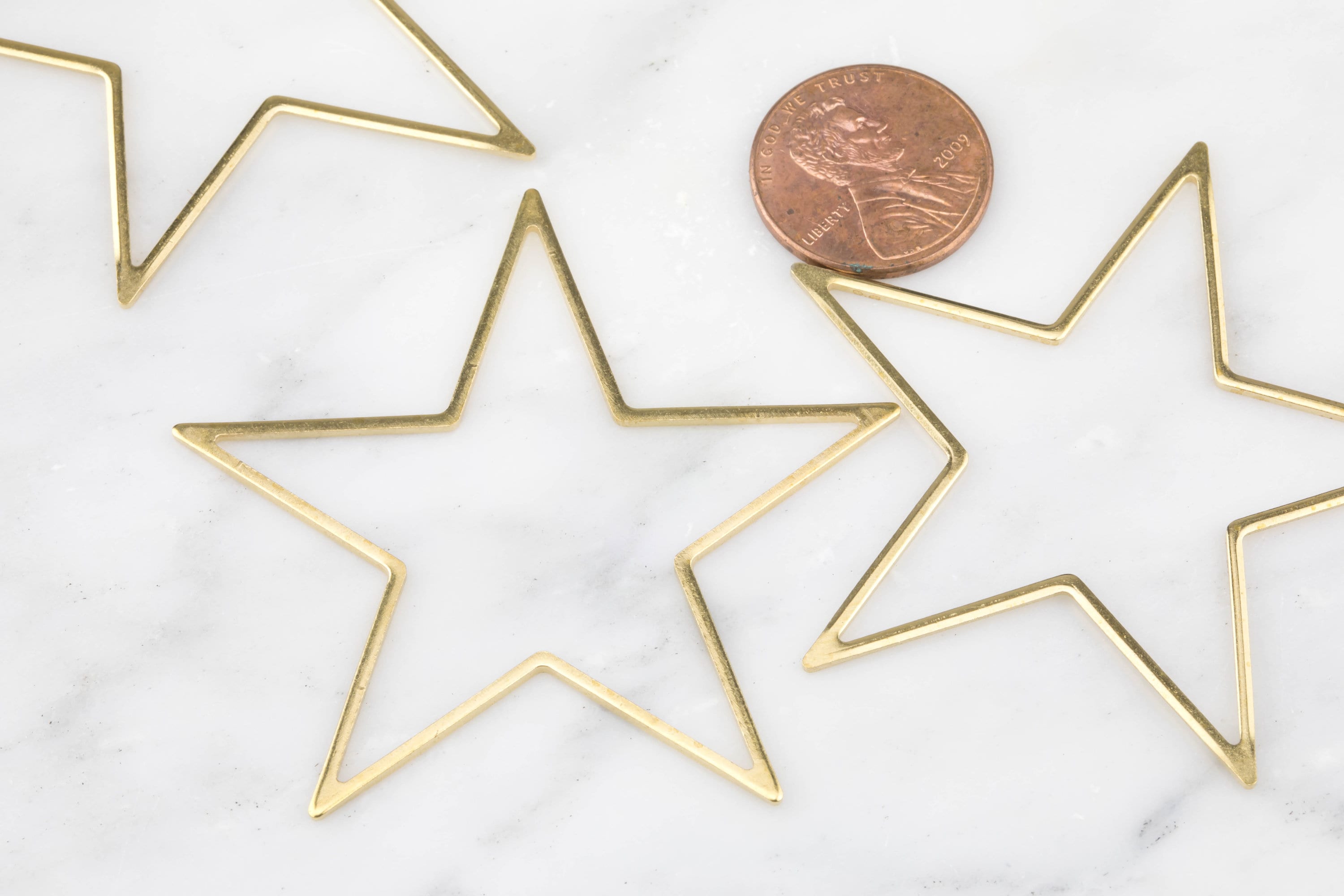 大きな星 真鍮 - 54 mm - 1注文あたり4個 - Etsy 日本
