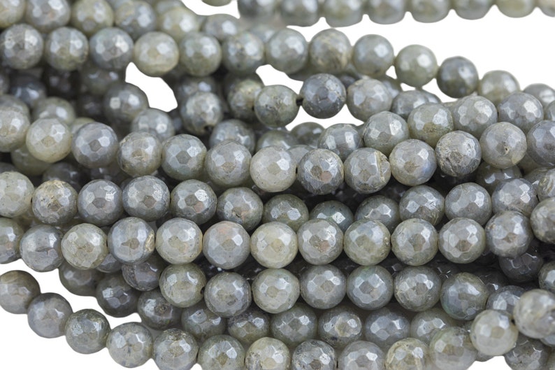Natural Mystic Labradorite, High Quality in Faceted Round 4mm, 6mm, 8mm, 10mm, 12mm, 14mm AAA Quality Gemstone Beads image 2
