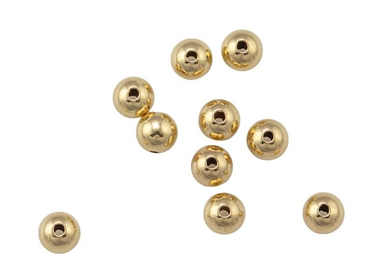 Gold filled Round Seamless Spacers Beads 5mm, 6mm, 7mm, 8mm